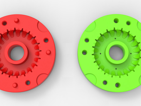 Mold for diecast Tractor tire 30 Scale 1 to 10 and 1 to 14 and 1 to 25 3D Print Model