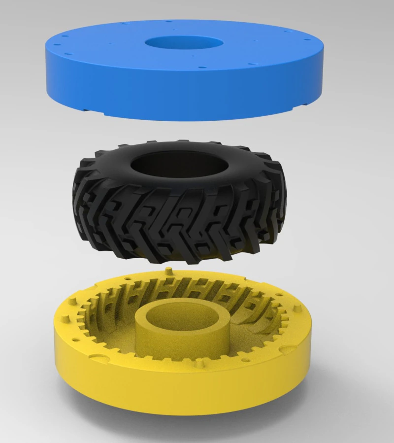 Mold for diecast Tractor tire 31 Scale 1 to 10 and 1 to 14 and 1 to 25 3D Print Model .c4d .max .obj .3ds .fbx .stl .blend 
