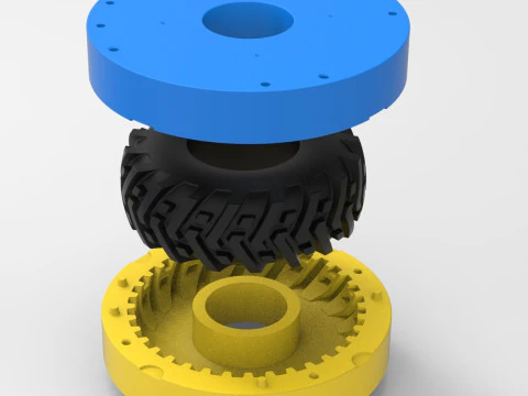 Mold for diecast Tractor tire 31 Scale 1 to 10 and 1 to 14 and 1 to 25 3D Print Model