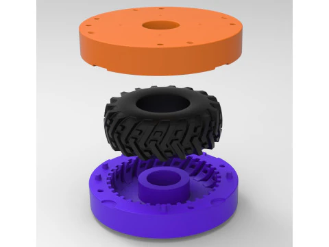 Mold for diecast Tractor tire 31 Scale 1 to 10 and 1 to 14 and 1 to 25 3D Print Model