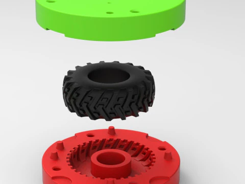 Mold for diecast Tractor tire 31 Scale 1 to 10 and 1 to 14 and 1 to 25 3D Print Model