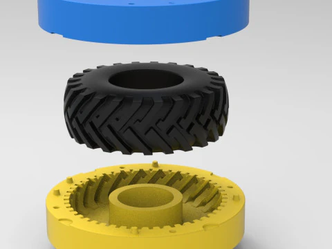 Mold for diecast Tractor tire 32 Scale 1 to 10 and 1 to 14 and 1 to 25 3D Print Model