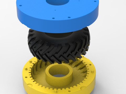 Mold for diecast Tractor tire 32 Scale 1 to 10 and 1 to 14 and 1 to 25 3D प्रिंट मॉडल