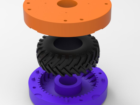 Mold for diecast Tractor tire 32 Scale 1 to 10 and 1 to 14 and 1 to 25 3D प्रिंट मॉडल