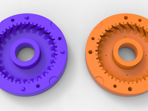 Mold for diecast Tractor tire 32 Scale 1 to 10 and 1 to 14 and 1 to 25 3D प्रिंट मॉडल