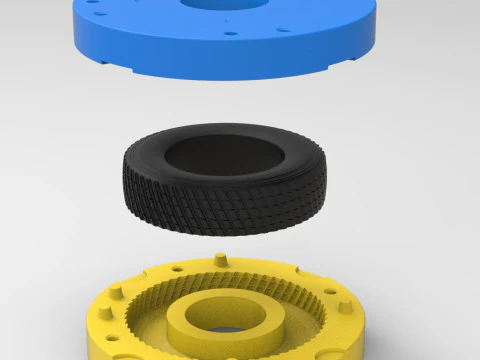 Mold for diecast Tractor tire 33 Scale 1 to 10 and 1 to 14 and 1 to 25 3D Print Model