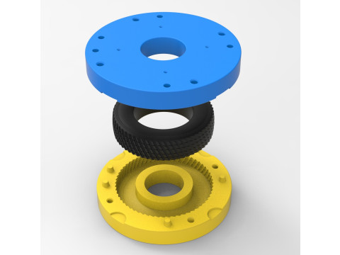Mold for diecast Tractor tire 33 Scale 1 to 10 and 1 to 14 and 1 to 25 3D Print Model