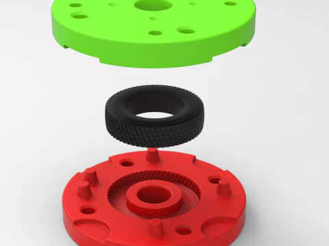 Forma do odlewanej opony do ciągnika 33 Skala od 1 do 10 i od 1 do 14 oraz od 1 do 25 Model do druku 3D