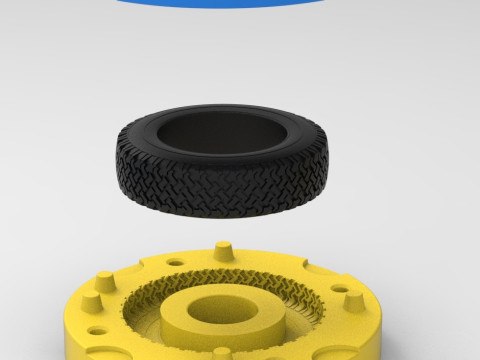 Mold for diecast Land Rover tire Scale 1 to 10 3Dプリントモデル