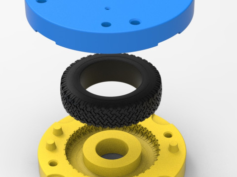 Mold for diecast Land Rover tire Scale 1 to 10 Modello di stampa 3D