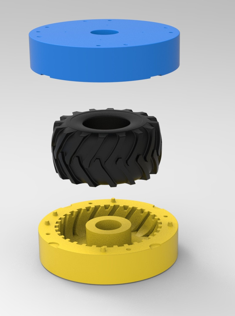 Mold for diecast Timberjack tire Scale Modello di stampa 3D .c4d .max .obj .3ds .fbx .stl .blend
