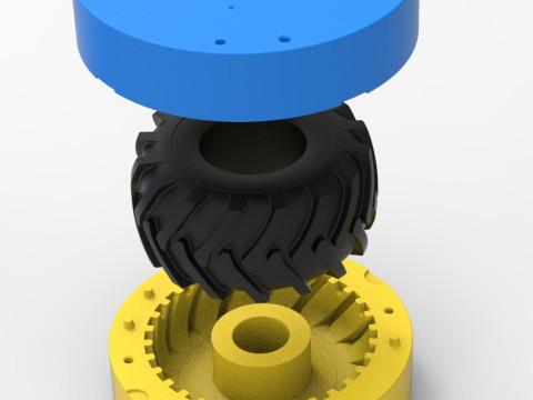 Mold for diecast Timberjack tire Scale Modello di stampa 3D