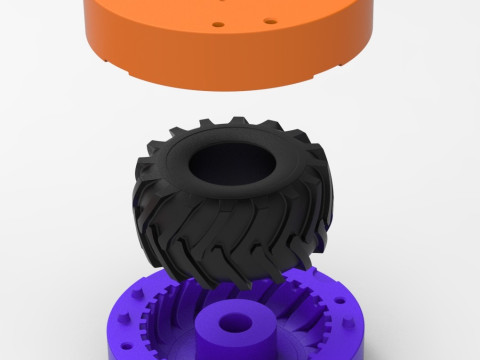 Mold for diecast Timberjack tire Scale Modello di stampa 3D