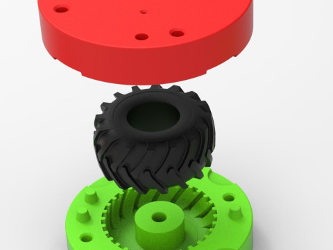 Mold for diecast Timberjack tire Scale Modello di stampa 3D