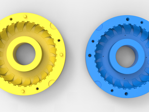 Mold for vintage pulling Tractor tire Scale 3D Print Model