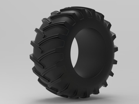 Mold for vintage pulling Tractor tire Scale 3D Print Model