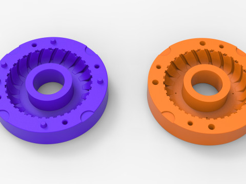 Mold for vintage pulling Tractor tire Scale 3D Print Model