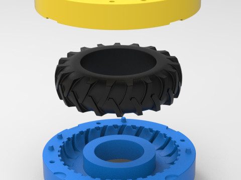 Mold for Tractor tire 40 Scale 3D प्रिंट मॉडल