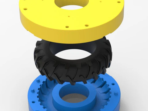 Form f&uuml;r Traktorreifen im Ma&szlig;stab 40 3D Druckmodell