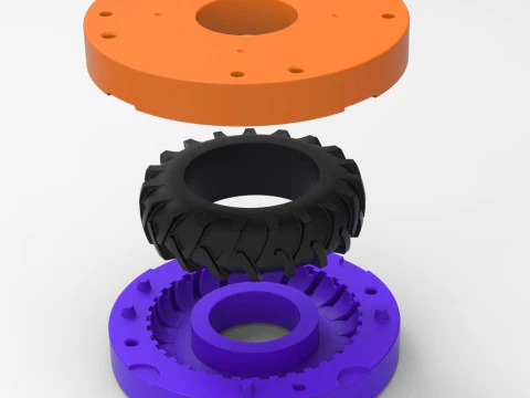 Form f&uuml;r Traktorreifen im Ma&szlig;stab 40 3D Druckmodell