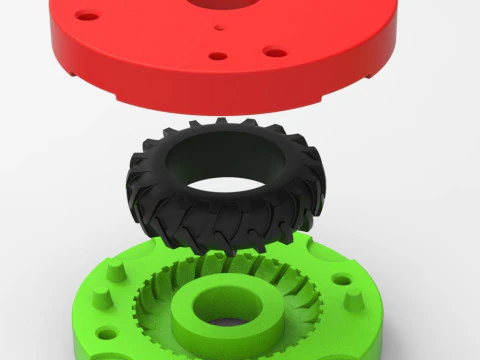 Form f&uuml;r Traktorreifen im Ma&szlig;stab 40 3D Druckmodell