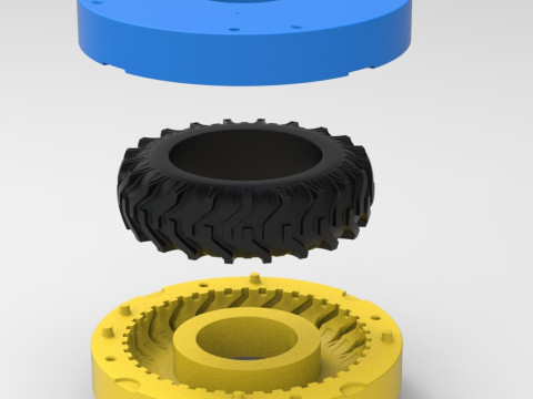 Mold for Tractor tire 41 Scale 3D प्रिंट मॉडल