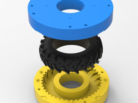 Mold for Tractor tire 41 Scale Model do druku 3D