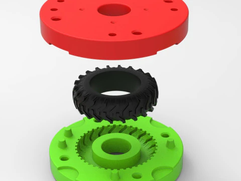 Molde para Neum&aacute;tico de Tractor Escala 41 Modelo de impresión 3D