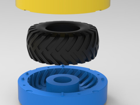 Mold for Tractor tire 42 Scale Modelo de Impressão 3D