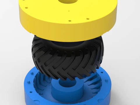 Mold for Tractor tire 42 Scale 3D Print Model