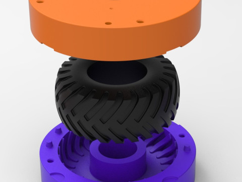 Mold for Tractor tire 42 Scale 3D Принт Модель