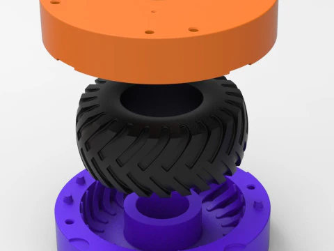 Mold for Tractor tire 42 Scale 3D Print Model