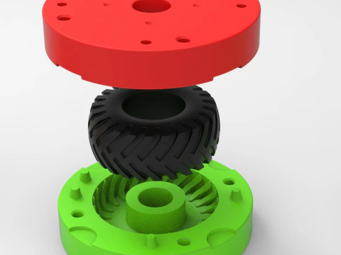 Mold for Tractor tire 42 Scale 3D Print Model