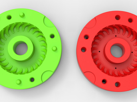 Mold for Tractor tire 42 Scale 3D Принт Модель