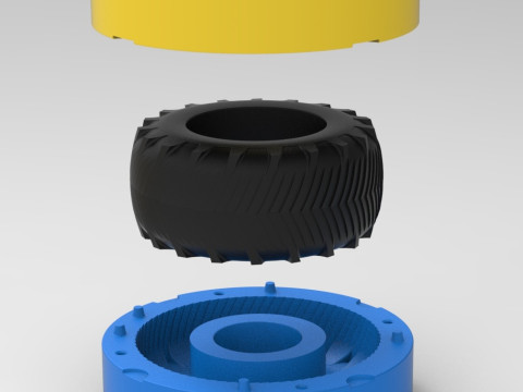 Mold for Tractor tire 43 Scale Modelo de impresión 3D