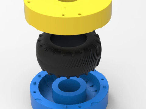Mold for Tractor tire 43 Scale 3D Print Model