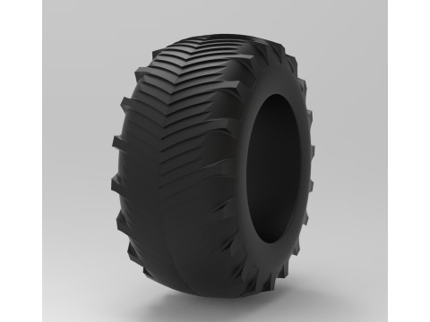 Mold for Tractor tire 43 Scale Model Cetak 3D