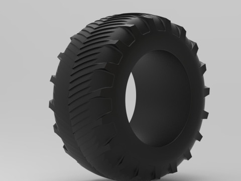 Mold for Tractor tire 43 Scale Model Cetak 3D