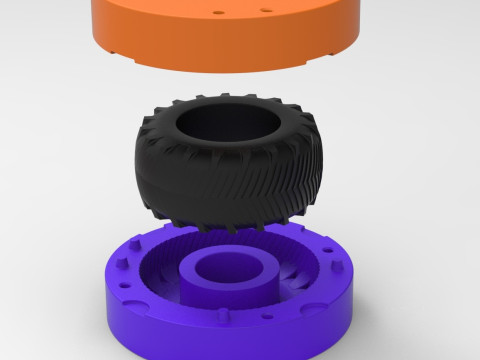 Mold for Tractor tire 43 Scale Model Cetak 3D