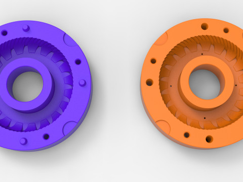 Mold for Tractor tire 43 Scale Model Cetak 3D