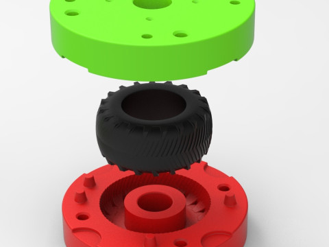 Mold for Tractor tire 43 Scale Model Cetak 3D