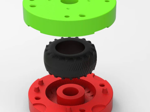Mold for Tractor tire 43 Scale 3D Print Model