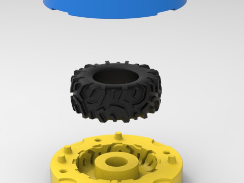 Mold for Tractor tire 44 Scale 3D Print Model