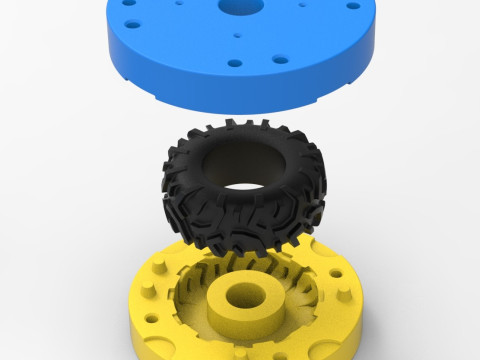 Mold for Tractor tire 44 Scale 3D Druckmodell