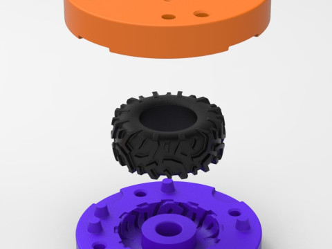 Mold for Tractor tire 44 Scale 3D Druckmodell