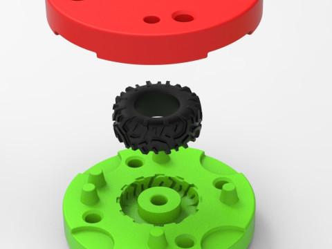 Mold for Tractor tire 44 Scale 3D Druckmodell