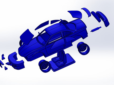 Nissan Silvia S14 scale 1 to 10 3D 打印模型