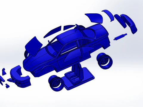 Nissan Silvia S14 scale 1 to 10 3D Print Model
