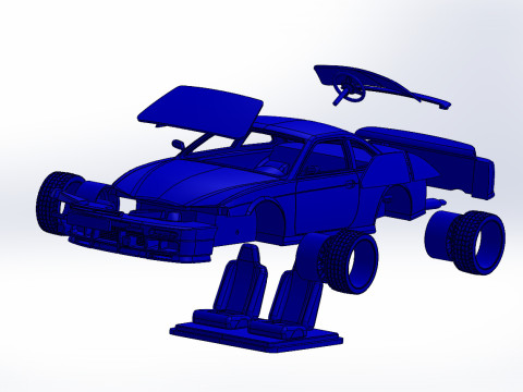 Nissan Silvia S14 scale 1 to 10 3D 打印模型