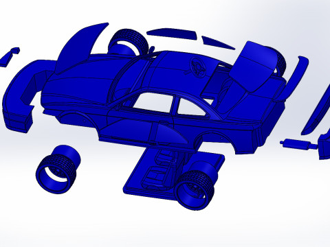 Nissan Silvia S14 scale 1 to 10 3D 打印模型